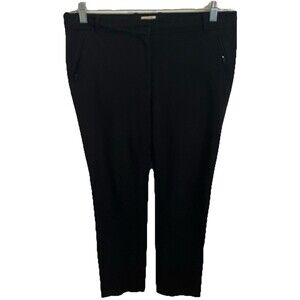 J Crew Pants 10 R Black Dress Pants Stretch Zip Pockets Minimalist Career Office